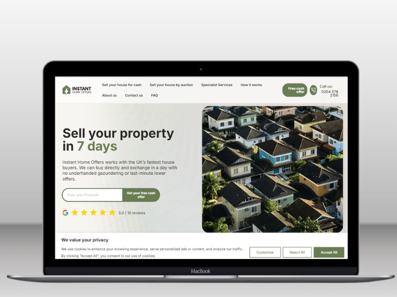 A Custom Real Estate Website for UK Property Buying Platform