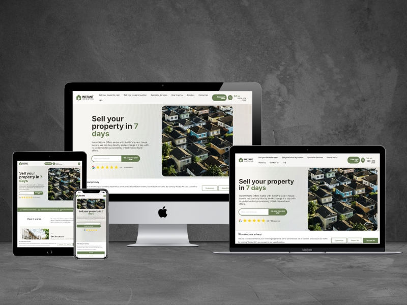 Real Estate Website Development for UK Property Buying Platform