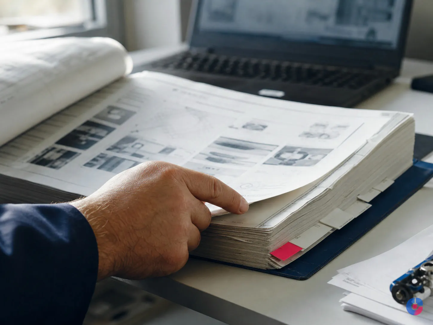 Well-used process manual representing knowledge accumulated by dedicated remote staff