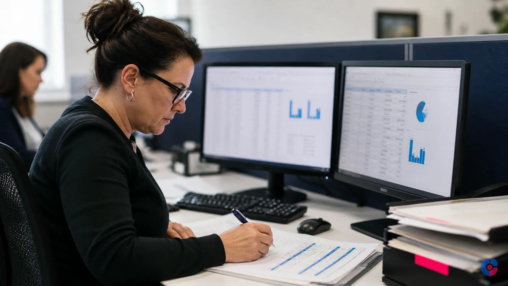 Billing specialist reviewing a claims worklist to trace denial causes