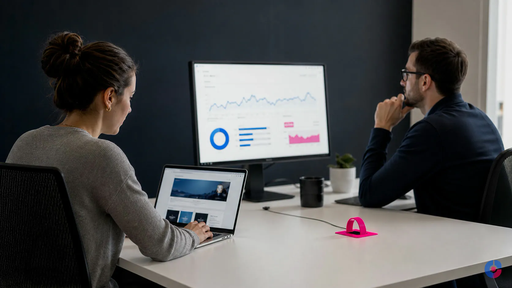 Marketing operations specialists running a pre-launch check on a campaign build
