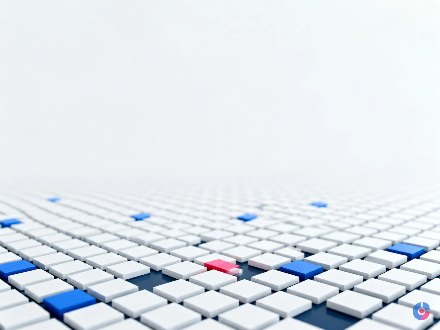 Abstract concept highlighting inconsistent records within a large product catalogue