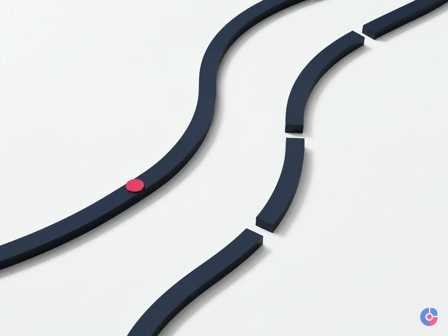 Two tracks concept contrasting continuous managed work with intermittent contractor work