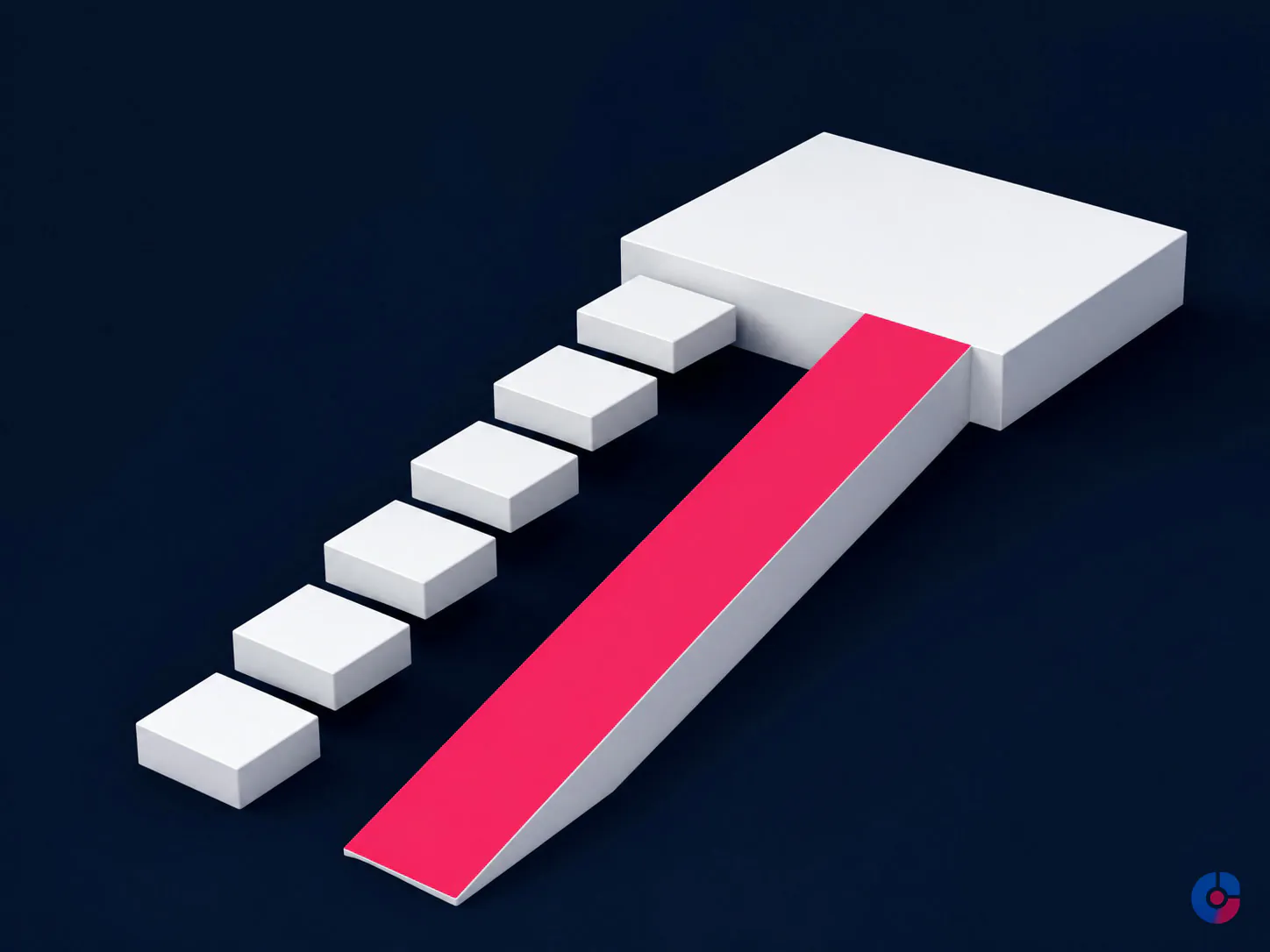 Isometric concept comparing fragmented freelance work with continuous dedicated staffing