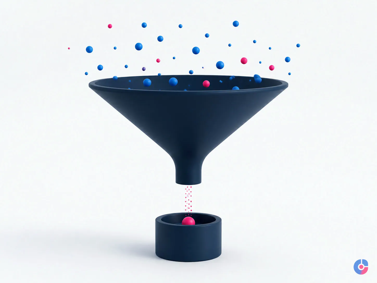 Abstract render of enquiries being captured and measured after a digital business launch