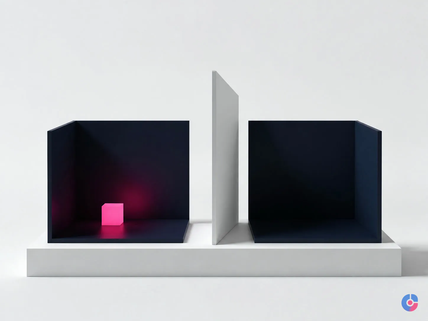 Divided chambers concept representing confidentiality barriers in legal support work