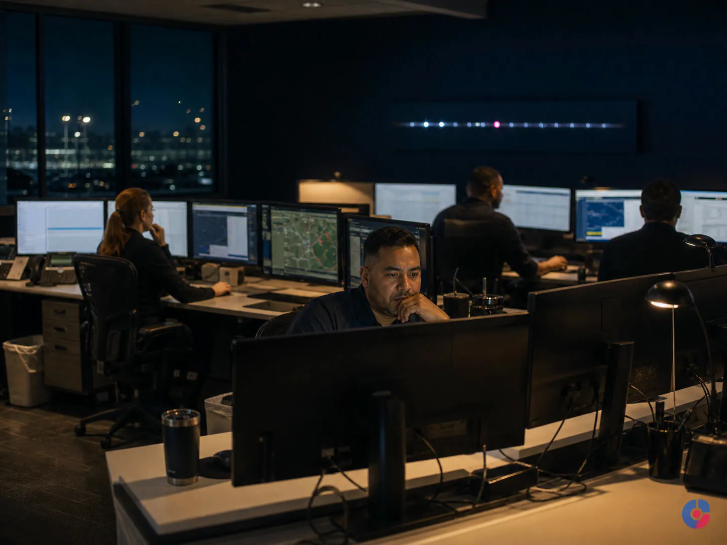 Managed operations facility running overnight coverage with backup power in place