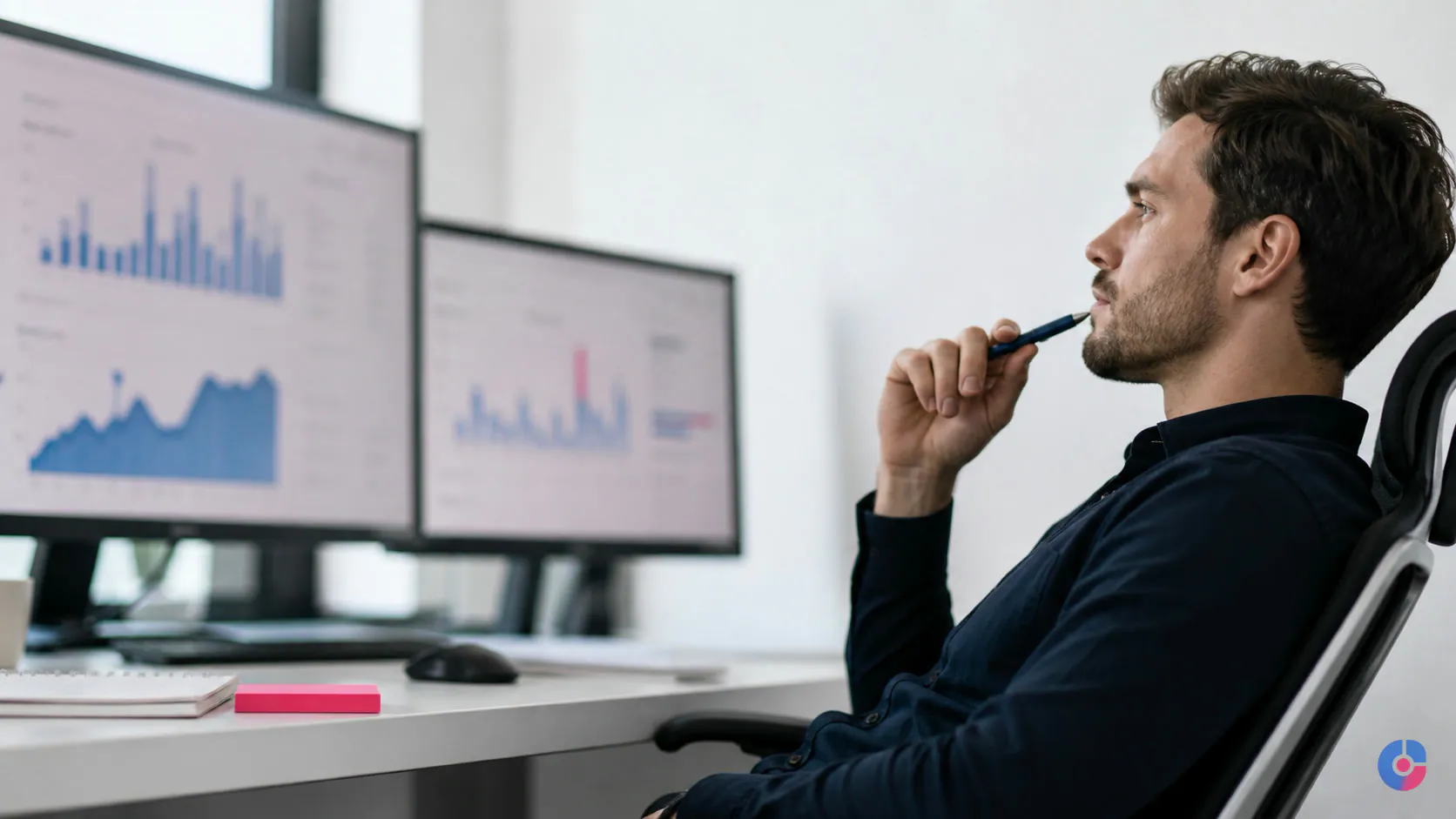 Marketer reviewing paid search account performance during a Google PPC audit