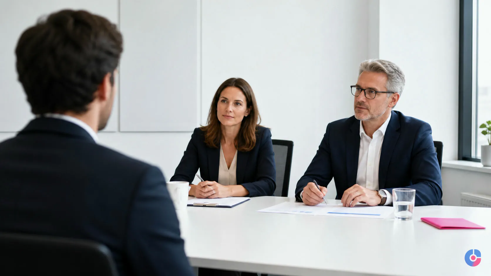Structured interview with a candidate during an offshore staffing screening process