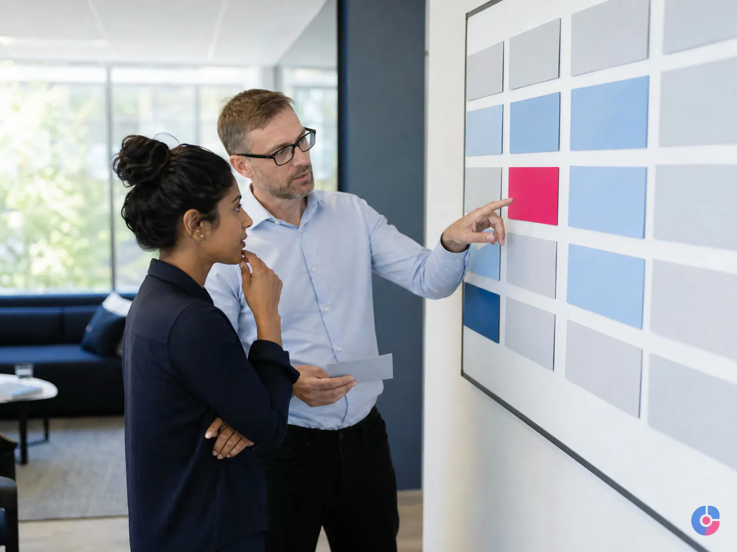 Managers grouping recurring review themes to feed fixes back into operations