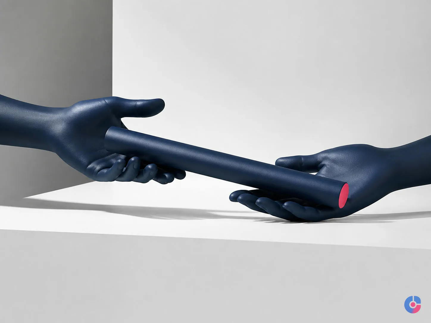 Relay baton concept representing continuity cover inside a managed operations team
