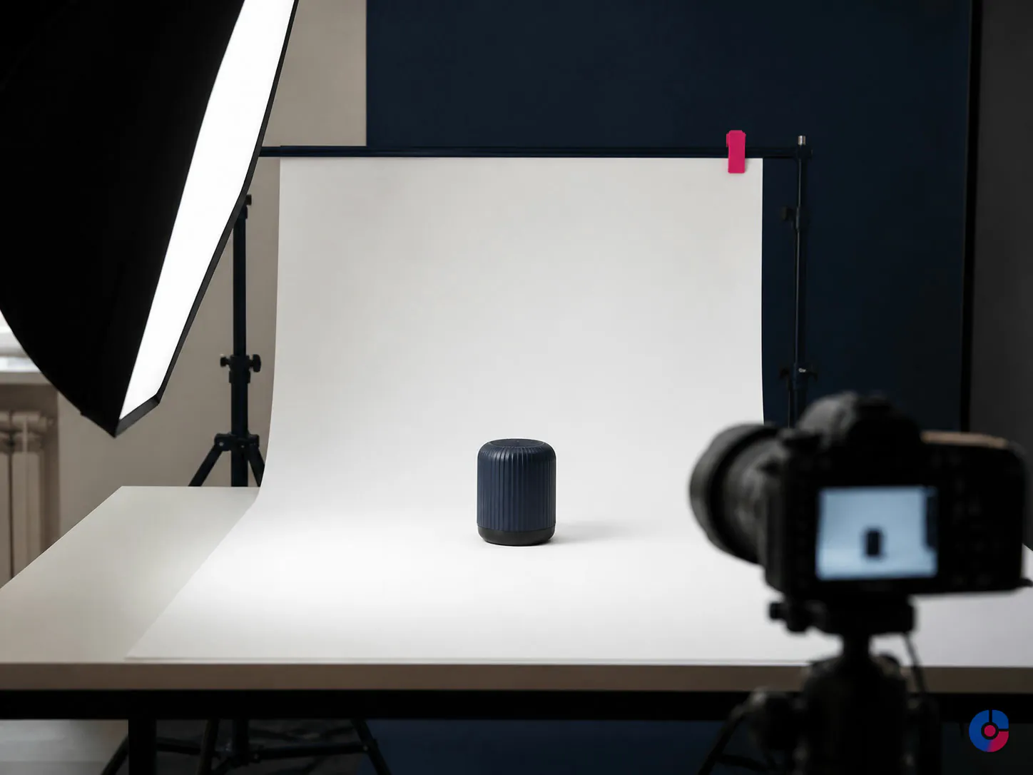 Product photography setup illustrating consistent catalogue image specifications
