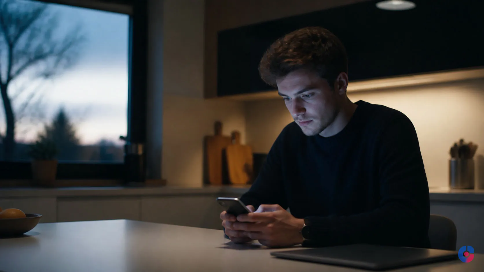 Person following account recovery steps on a phone after a hacked Facebook account
