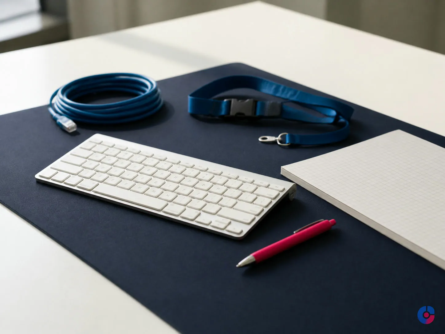 Prepared desk with equipment ready for a hosted remote employee's first day