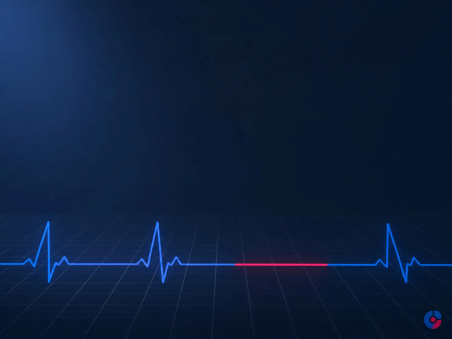 Abstract concept showing a silent gap in system activity caught by monitoring