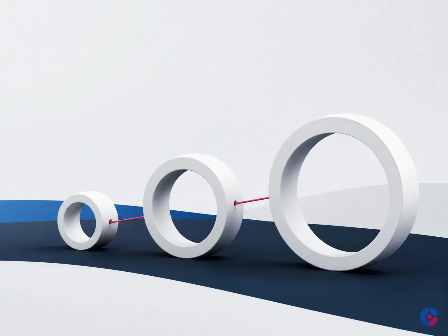 Abstract concept showing outsourcing expanded in staged steps after a first pilot