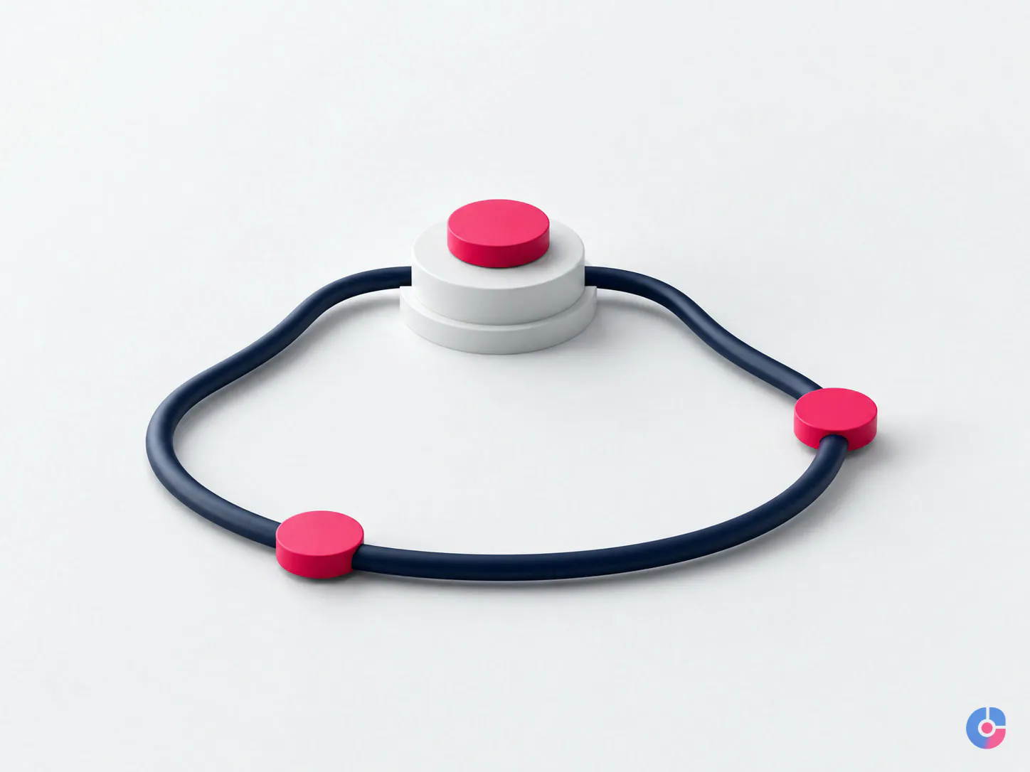 Abstract render of a supervision feedback loop with an escalation point