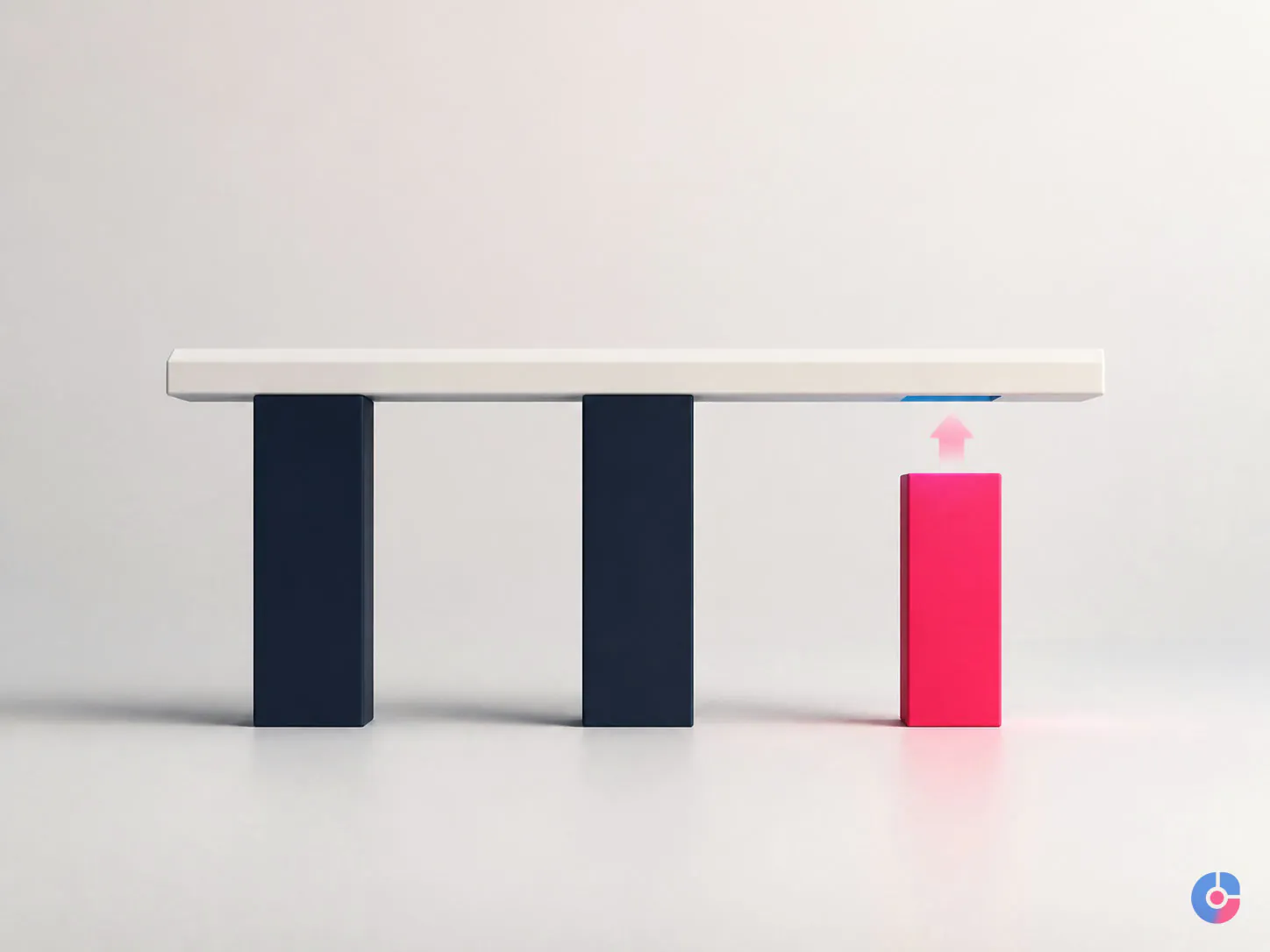 Abstract render of support continuity where cover replaces an absent assistant without a gap
