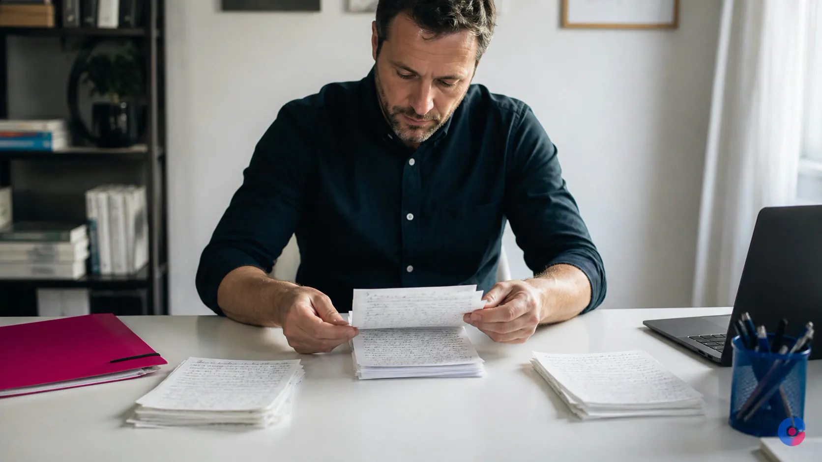 Business owner sorting a weekly task log to decide what to outsource to a virtual assistant